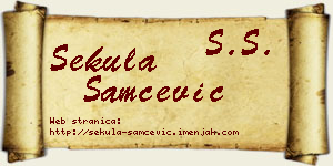Sekula Samčević vizit kartica